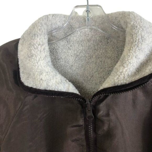 OUTBROOK Teddy Cream Silk Blend Reversible Fall Jacket Size Medium - Picture 7 of 10